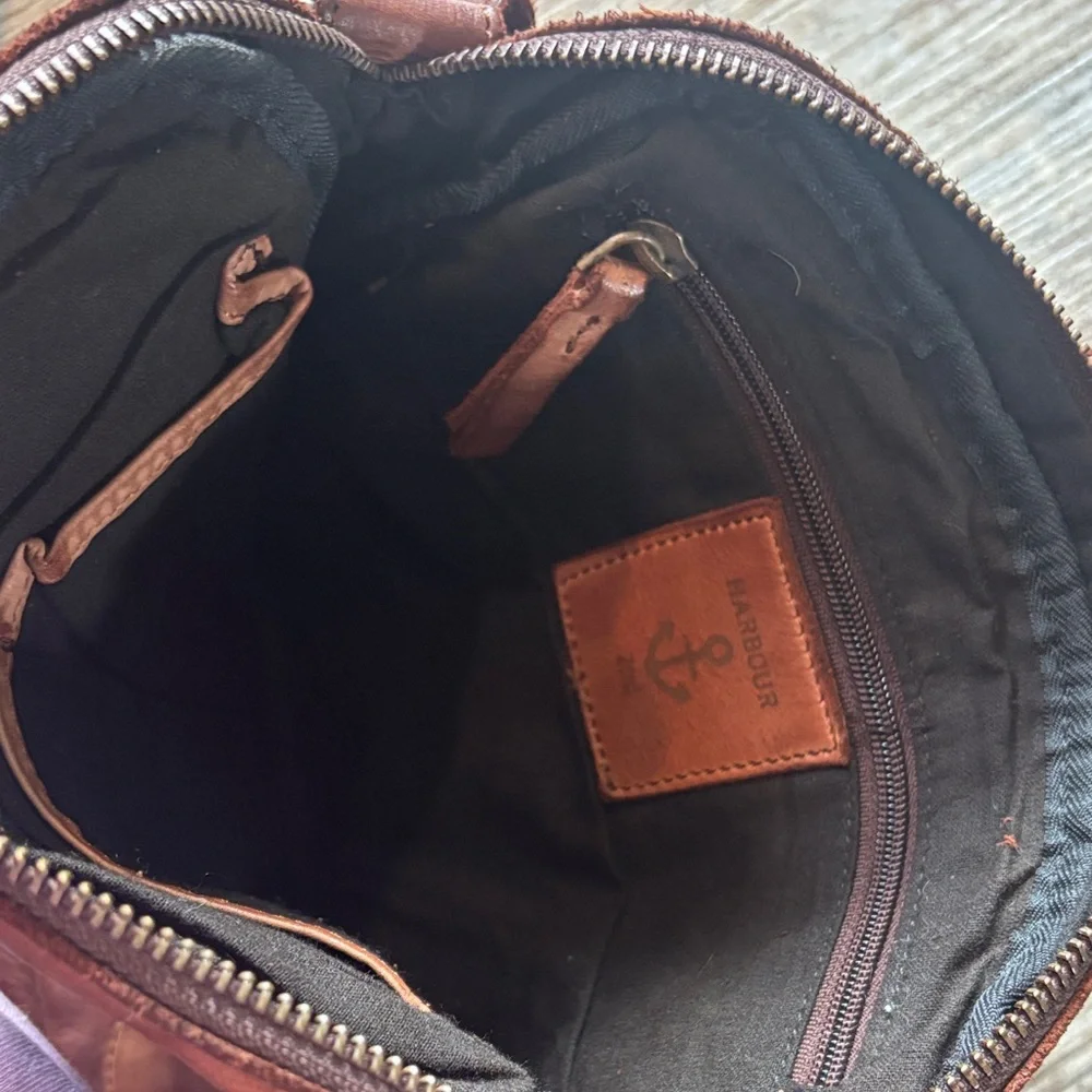 Harbour 2nd Anchor-Embellished Tan Leather Crossbody Bag - Picture 4 of 4
